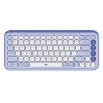 Logitech POP Keys Dual-Mode Wireless Mechanical Keyboard violetinė