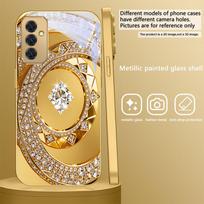 Exquisite Jewelry Art For Samsung A 31 32 A33 A34 35 14 A15 13 16 25 26 50 52 53 54 55 56 70 71 72 73 Golden glass phone case Galaxy A21s