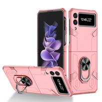 Suitable for Samsung Z FLIP7/3 foldable phone case, mech ring stand, Z flip6 shockproof protective case samsung z flip7