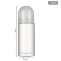 30/50ml Didelis tuščias rutulinis buteliukas eteriniams aliejams, lūpų blizgesiui ir dezodorantui, daugkartinio užpildymo stiklinis buteliukas su rutuliuku white