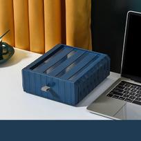 Patvari stalviršio organizatoriaus dėžutė su mini stalčiuku kosmetikai ir kt. Deep Blue