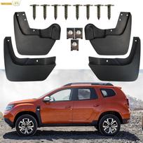 4PCS Mud Flaps Set For Renault Dacia Duster II 2017-2026 Full Wheel Coverage Splash Guards Protection Kit China Mainland
