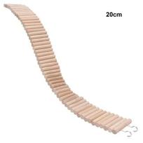 Bite Resistant Wooden Pet Ladder Toy Bur Free Natural Wood Ladder Bridge For Hamster Parrot Gerbils Small Pet Play Accessories