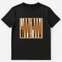 Backgammon žaidimo lentos Unisex marškinėliai Viršūnės Marškinėliai Unisex L