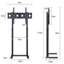 UNHO Grindinis televizoriaus stovas: Stovimas televizoriaus vežimėlis, reguliuojamo aukščio televizoriaus laikiklis, skirtas 32-85'' LED LCD ekranams, maksimalus VESA 800x400