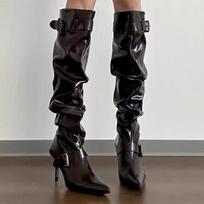 High Boots Women High Heels Shoes Sexy Pointed Toe Heeled Shoes 2025 Designer New Winter Dress Party Chelsea Boots Pumps 35 ruda