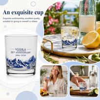 Vodka 30th Anniversary Commemorative Glass Tumbler 1996 2026 Edition Crystal Clear Durable Drinkware for Spirits and Cocktails One Size