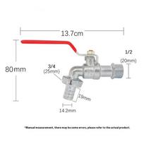 1/2'' Garden Irrigation Brass Faucet IBC Tank Water Tap Single Outlet Valve Replacement Outdoor Balcony Accessor