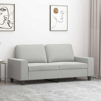 Dvivietė sofa, šviesiai pilka, 140cm, mikropluošto audinys