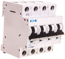 Eaton 279064 Grandinės pertraukiklis 4P C 32A 15kA AC FAZ C32/4 279064