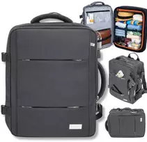 Adler Kuprinės rankinis bagažas 40x20x30cm išplečiamas USB nešiojamas 15,6 colio Camry CR 6881 tamsiai pilkas