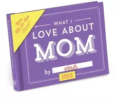 KNYGA Knock Knock What I Love about Mom Book Fill in the Love Fill-in-the-Blank Book & Gift Journal