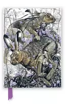 KNYGA Flame Tree Studio Martin Truefitt-Baker: Hares in Meadow Cranesbill (Foiled Journal)