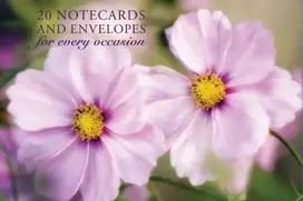 KNYGA Peony Press Card Box of 20 Notecards and Envelopes: Rožinė Cosmos