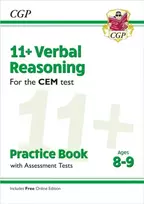 KNYGA Bookshop 11+ CEM Verbal Reasoning Practice Book & Assessment Tests - Ages 8-9 (with Online Edition)