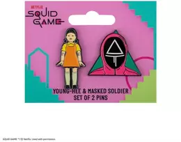 KNYGA Bookshop Set of 2 Pins Young-Hee & Squid Game Soldier