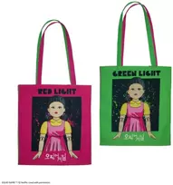 KNYGA Bookshop Raudona Light, Žalias Light Tote Bag