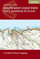 KNYGA Paddy Dillon South West Coast Path Map Booklet - Vol 1: Minehead to St Ives
