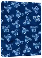 KNYGA Bookshop Shibori Indigo Butterflies Dotted Paperback Journal