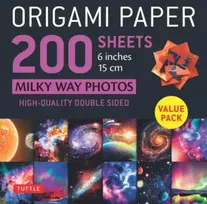 KNYGA Tuttle Publishing Origami Paper 200 sheets Milky Way Photos 6 Inches (15 cm)