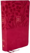 KNYGA Thomas Thomas Nelson NKJV, End-of-Verse Reference Bible, Personal Size Large Print, Leathersoft, Rožinė, Thumb Indexed, Raudona Letter, Comfort Print