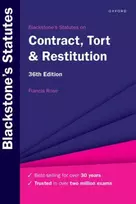 KNYGA Fellow Blackstone's Statutes on Contract, Tort & Restitution