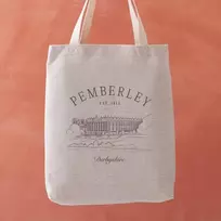 KNYGA Bookshop Pemberley Book Plate Illustration Tote Bag