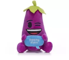 KNYGA Bookshop 7" Aubergine Emoji Plush Gift