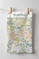 KNYGA Bookshop OS Map Tea-towel - Lake District National Park