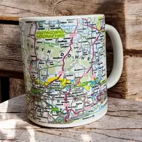 KNYGA Bookshop OS Map Ceramic Mug - South Downs National Park