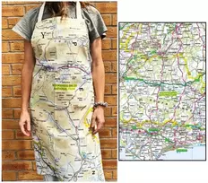 KNYGA Bookshop OS Map Adult Apron - South Downs National Park