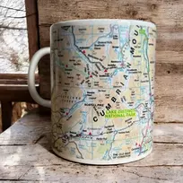 KNYGA Bookshop OS Map Ceramic Mug - Lake District National Park