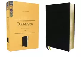 KNYGA Frank Charles Thompson KJV, Thompson Chain-Reference Bible, Large Print, Bonded Leather, Juodas, Raudona Letter, Comfort Print