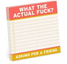 KNYGA Knock Knock Actual Fuck Sticky Notes (4 x 4-inches)