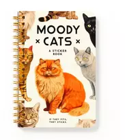 KNYGA Brass Brass Monkey Moody Cats Sticker Book