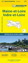 KNYGA Bookshop Indre-et-Loire Maine-et-Loire - Michelin Local Map 317