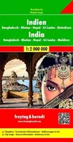 KNYGA Freytag Berndt India - Bangladesh - Bhutan - Nepal - Sri Lanka - Maldives Road Map 1:2 000 000
