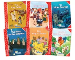 KNYGA Emily Guille Marrett Jolly Phonics Folktales Raudona Readers (Level 1) Complete Set (1-6)