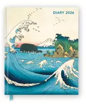KNYGA Bookshop Japanese Woodblocks 2026 Desk Diary Planner - Week to View, Illustrated Throughout