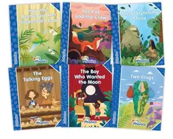 KNYGA Louise Van Pottelsberghe Jolly Phonics Folktales Mėlyna Readers (Level 4) Complete Set (1-6)