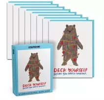 KNYGA Bookshop Em & Friends Deck Yourself Boxed Greeting Cards, Box of 8 Single Holiday Cards