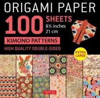 KNYGA Tuttle Tuttle Studio Origami Paper 100 sheets Kimono Patterns 8 1/4" (21 cm)