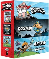 KNYGA Dav Pilkey's Hero Collection (Captain Underpants #1, Dog Man #1, Cat Kid Comic Club #1)