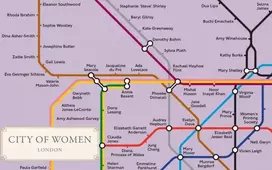 KNYGA Reni Eddo Lodge City of Women London Tube Wall Map (A2, 16.5 x 23.4 Inches)