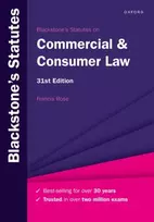 KNYGA Francis Rose Blackstone's Statutes on Commercial & Consumer Law