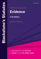 KNYGA Katharine Grevling Blackstone's Statutes on Evidence
