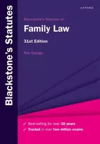 KNYGA Rob George Blackstone's Statutes on Family Law