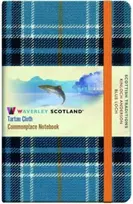 KNYGA Scotland Ron Grosset; Kinloch Anderson Mėlyna Loch Tartan: Pocket: 14 x 9cm - Waverley Scotland Tartan Cloth Commonplace Notebook/Journal