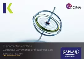 KNYGA Bookshop BA4 FUNDAMENTALS OF ETHICS, CORPORATE GOVERNANCE AND BUSINESS LAW - REVISION CARDS