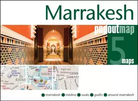 KNYGA Bookshop Marrakesh PopOut Map - pocket size pop up city map of Marrakesh